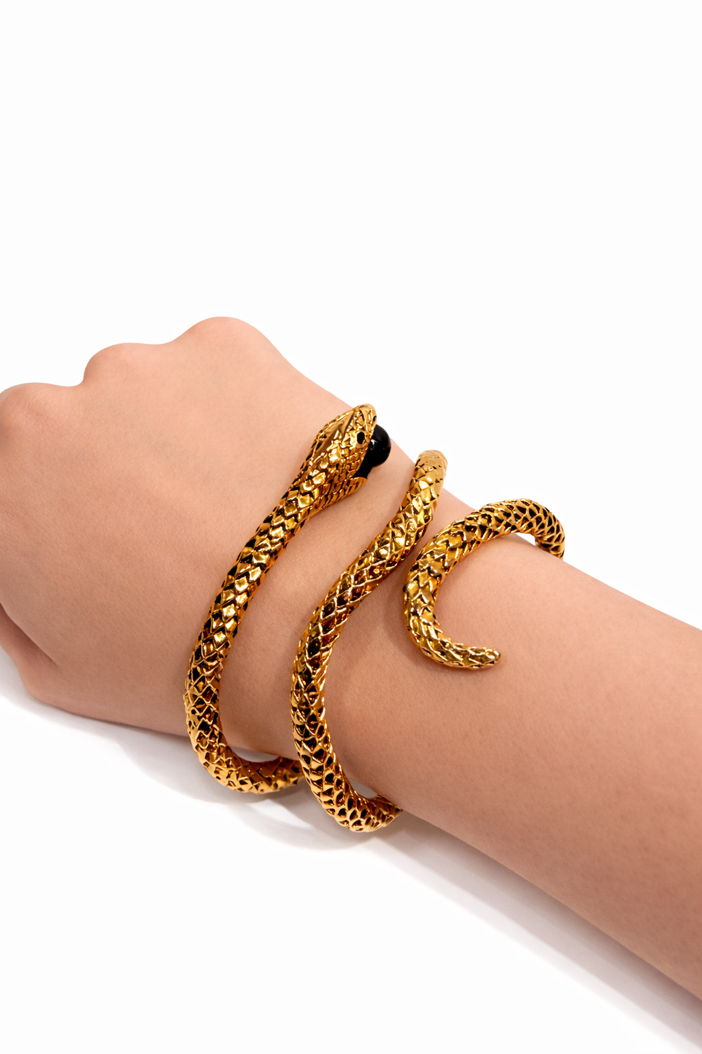 Saint Laurent Gold-plated Snake wrap Bracelet