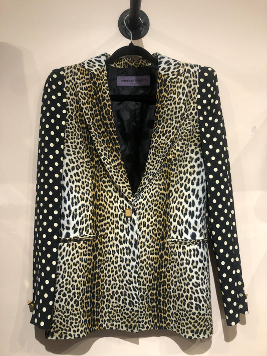 Emanuel Ungaro leopard & polka dot blazer