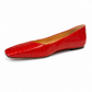 JIMMY CHOO LEATHER CROC EMBOSSED BALLET FLATS - SIZE 39.5