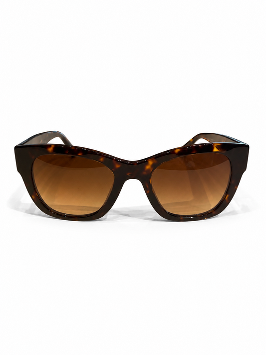 Chanel Brown Turtleshell qith Logo Sunglasses