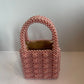 Blush Tone Faux Pearl Handbag