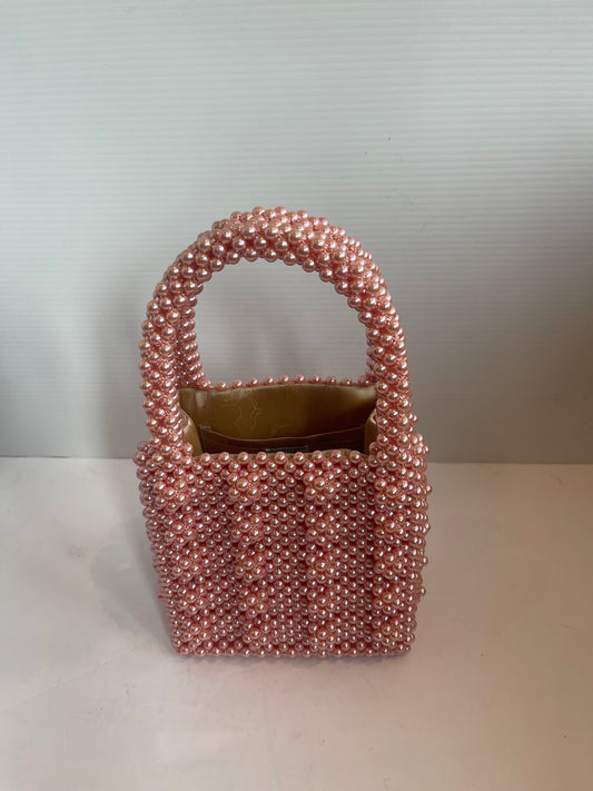 Blush Tone Faux Pearl Handbag