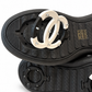 CHANEL INTERLOCKING CC LOGO TWEED SNOW BOOTS - SIZE 38.5