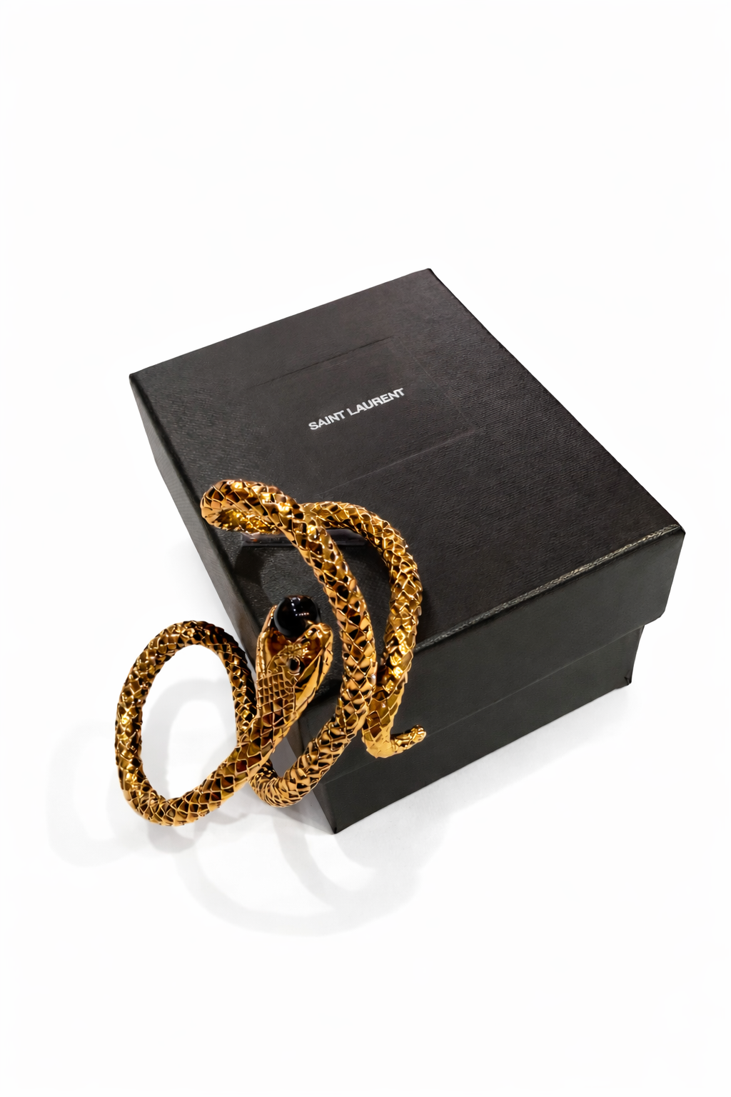 Saint Laurent Gold-plated Snake wrap Bracelet