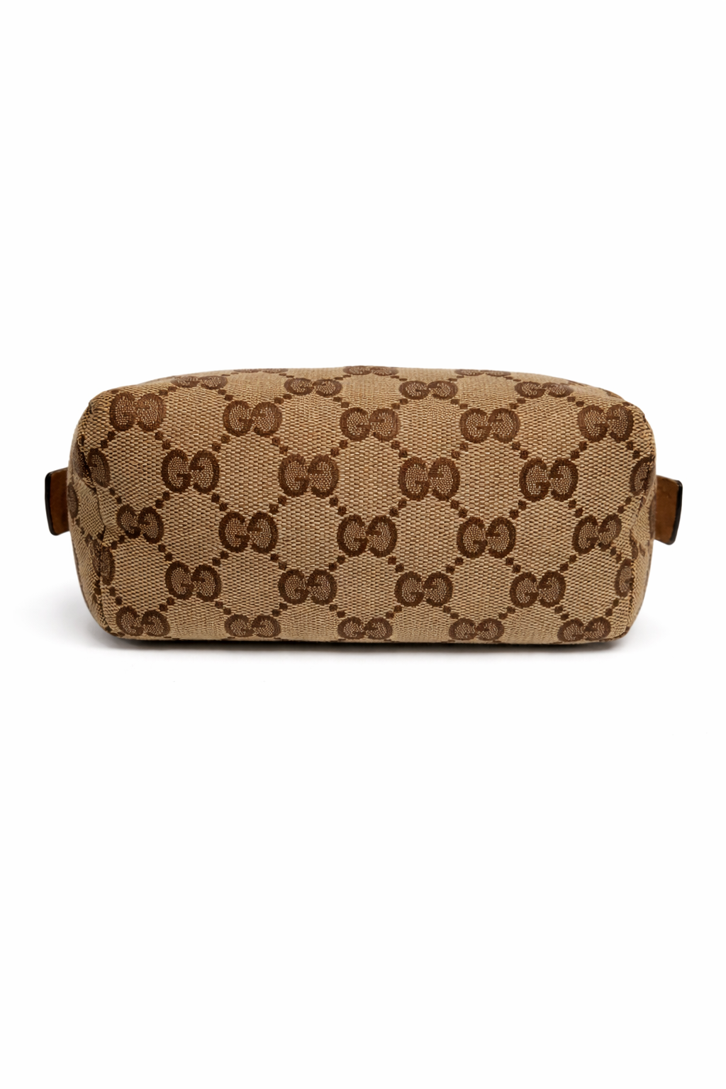 Gucci GG Canvas Leather Mini Cosmetic Pouch
