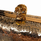 Alexander Mcqueen Gold Sequin and Crystal Skull Clutch