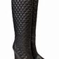 CHANEL BLACK QUILTED BOOTS - SIZE 39