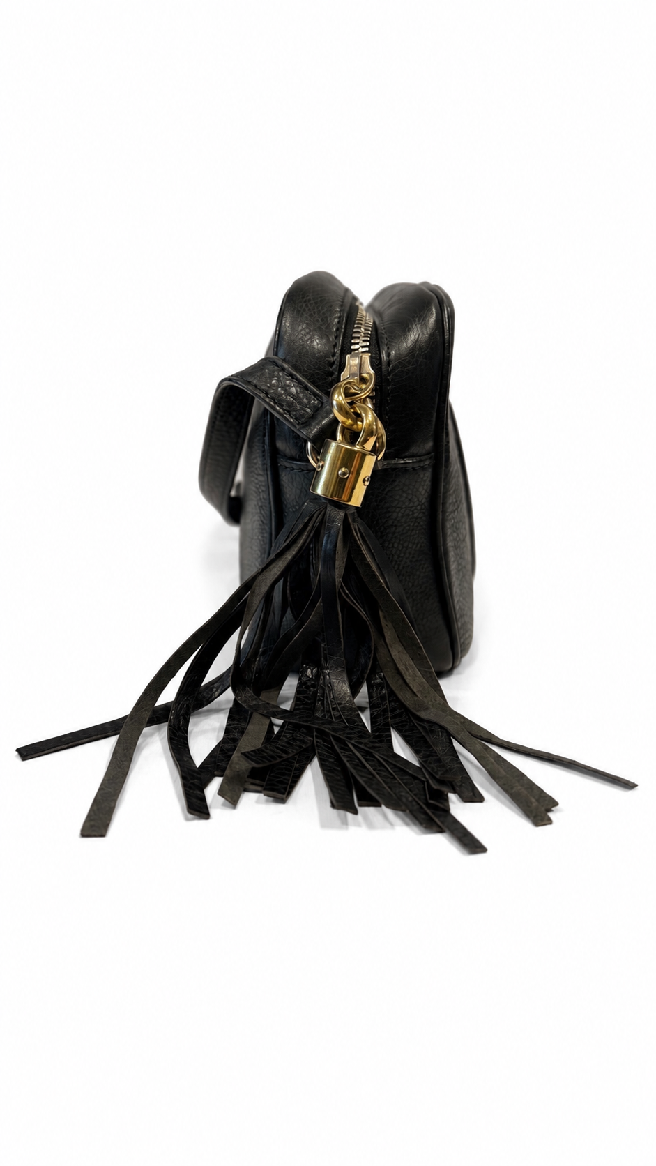 gucci black soho small leather disco bag