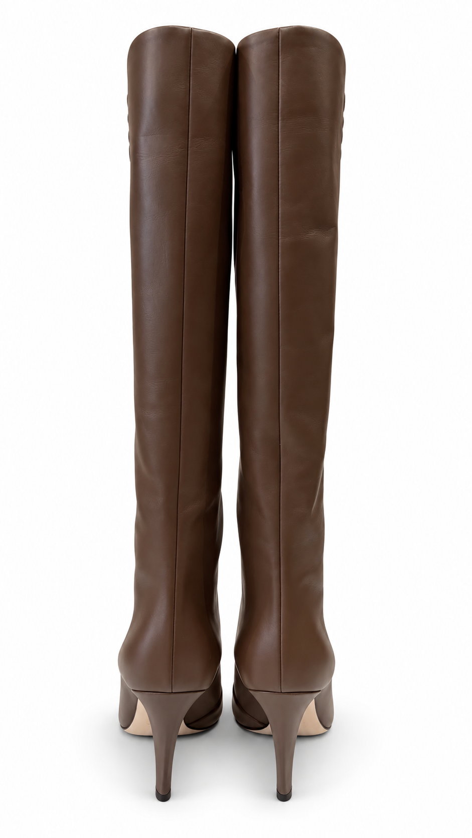 FENDI BROWN LEATHER BOOTS - SIZE 39