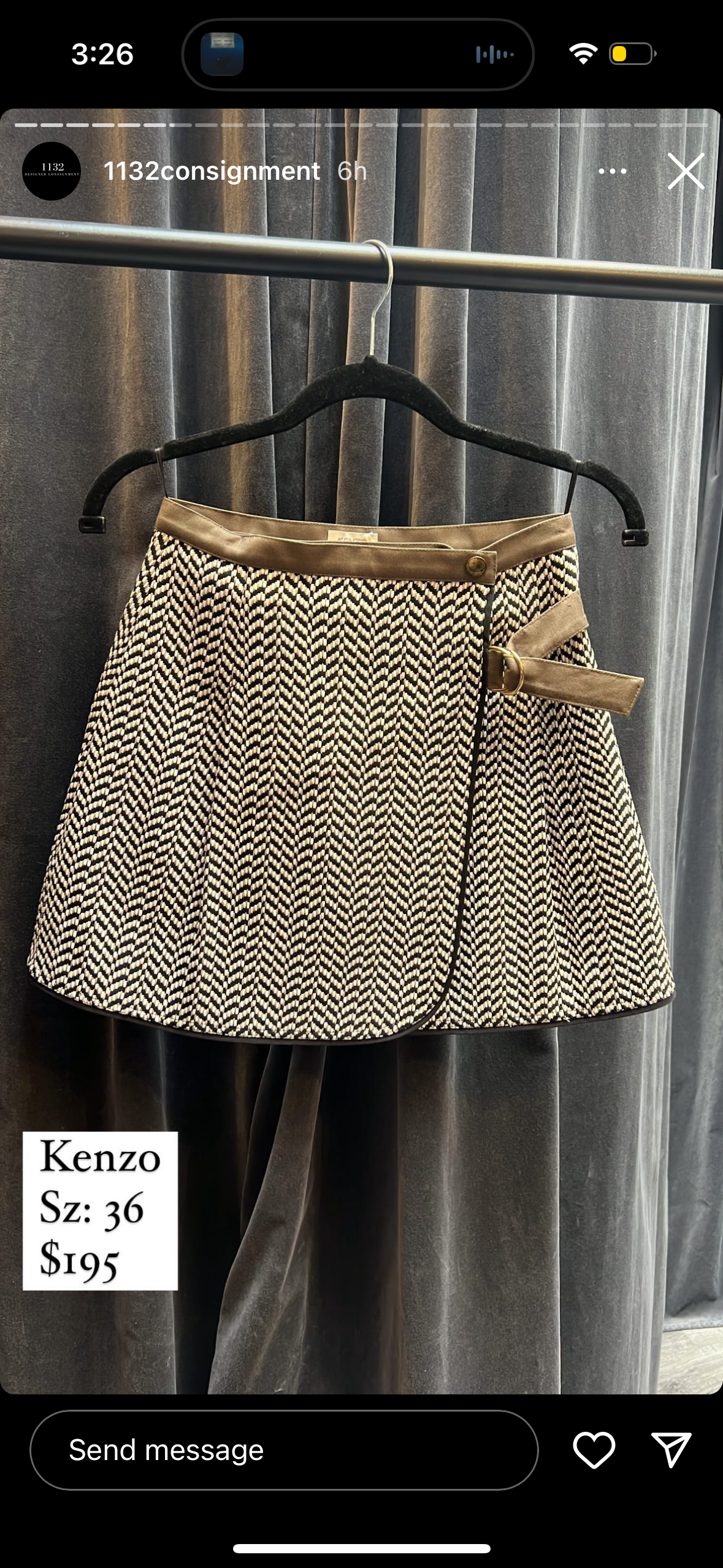 Kenzo Patterned Mini Skirt EU36