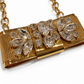 DOLCE AND GABANNA GOLD CRYSTAL BOW NECKLACE
