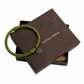 BOTTEGA VENETA GREEN INTRECCIATO LEATHER BANGLE BRACELET