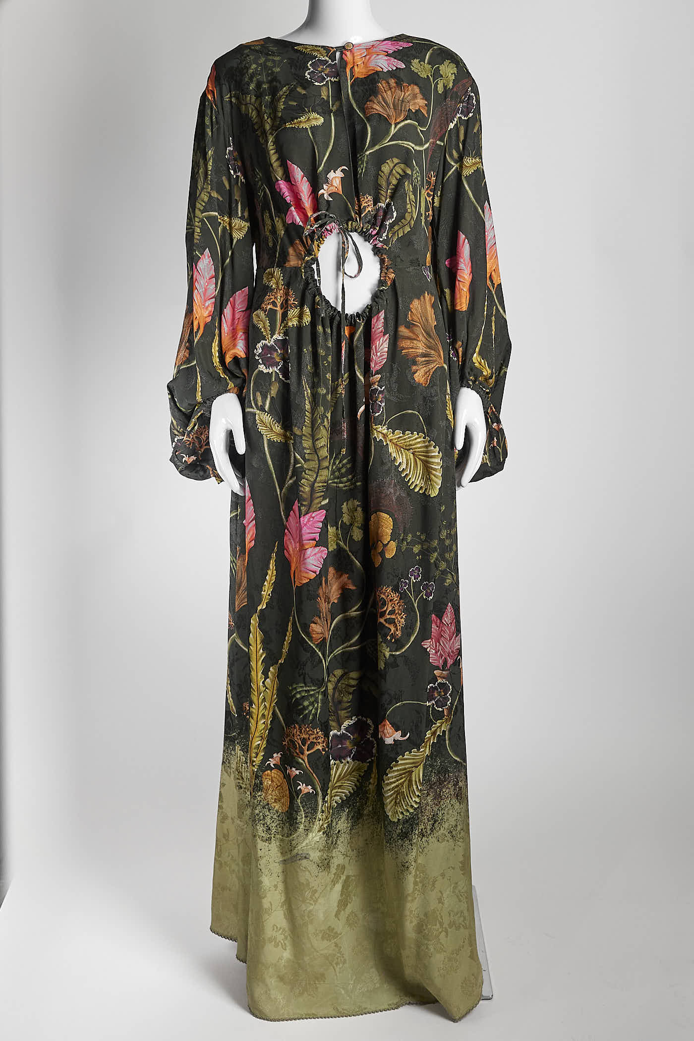 AGUA BY AGUA BENDITA Antonieta Habitat Floral Jacquard Maxi Dress S