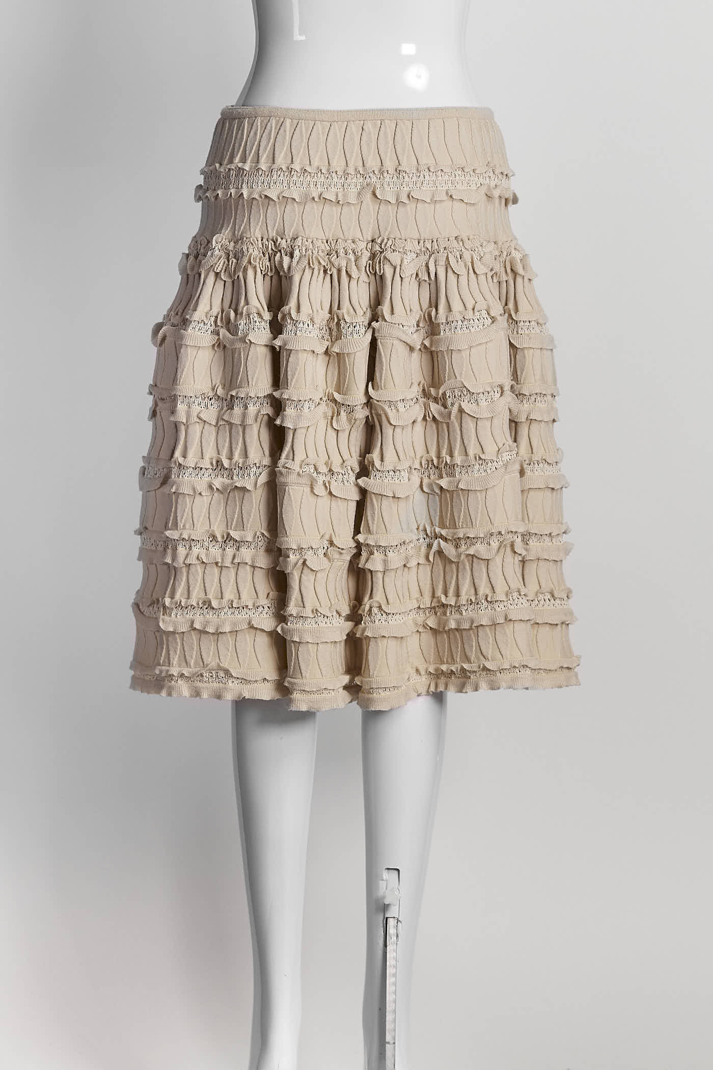 ALAÏA Mesh Accents Knee Length Skirt 40