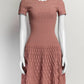 ALAÏA Pink Kint Mini Dress 38