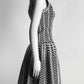 ALAIA White/Black PYTHON-JACQUARD KNIT Set Top/Skirt 38