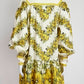 ALÉMAIS Gisela Yellow/White Linen Mini Dress 10