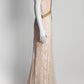 ALESSANDRA RICH Peach White Lace  Long Dress 46