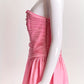 Alexandre Vauthier Pink Silk Strapless Draped Top IT42