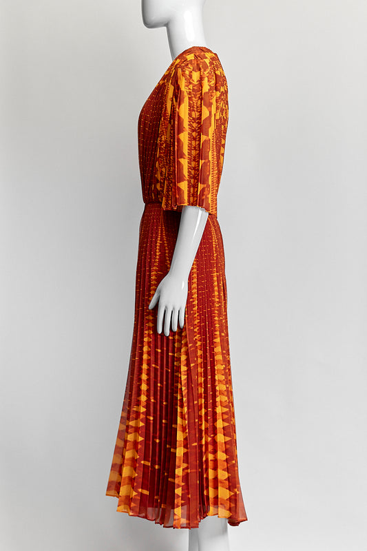 ALTUZARRA KLIULO PATTERNED MAXI DRESS FR36