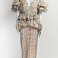 ALTUZARRA Papyrus Pleated Flower Bundle-Print Dress 38