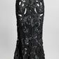 AMEN Black Leather Pail Coulotte Skirt 42