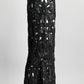 AMEN Black Leather Pail Coulotte Skirt 42