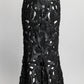 AMEN Black Leather Pail Coulotte Skirt 42