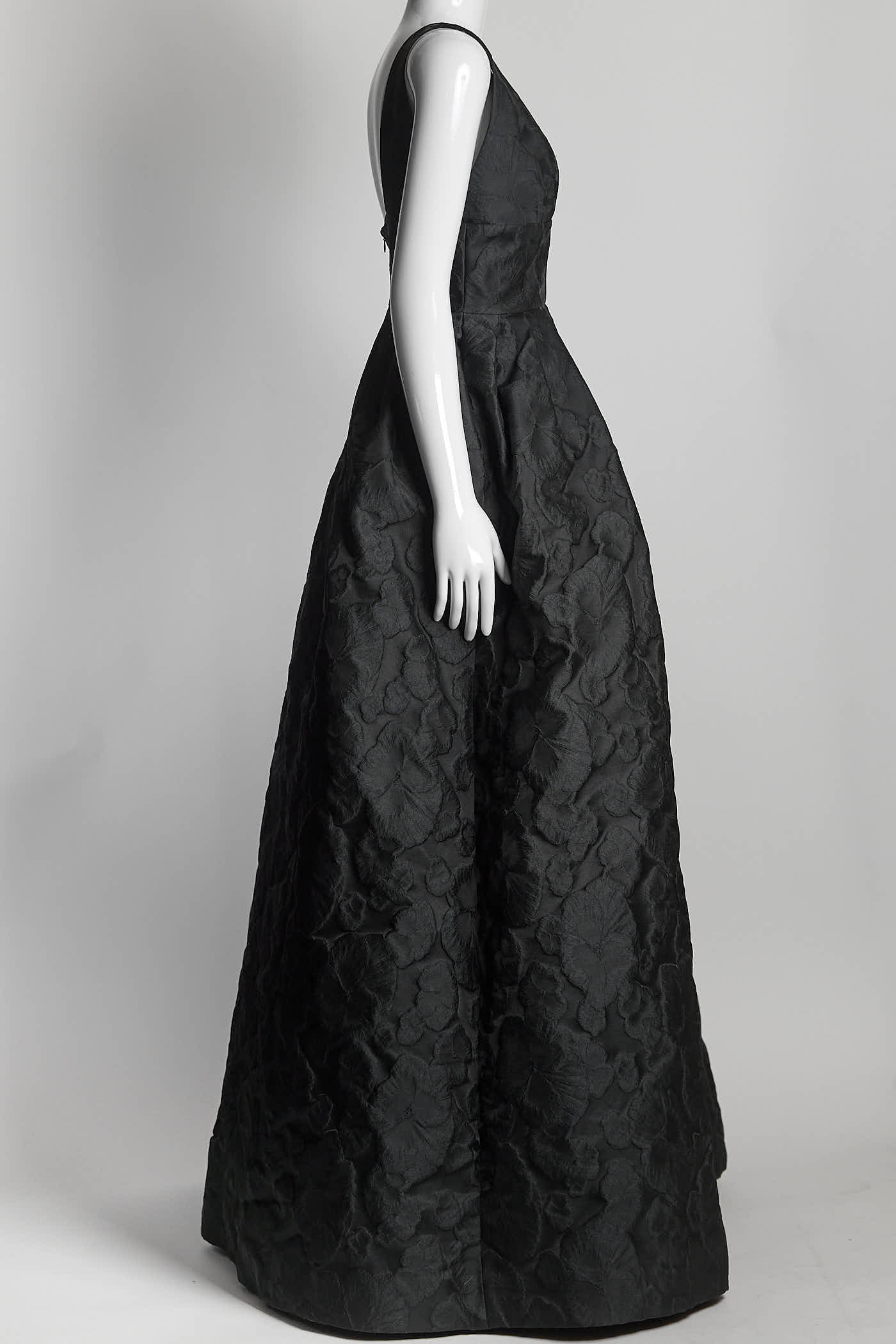 AUDREY BROOKS Sleeveless Black Floral Dress 12