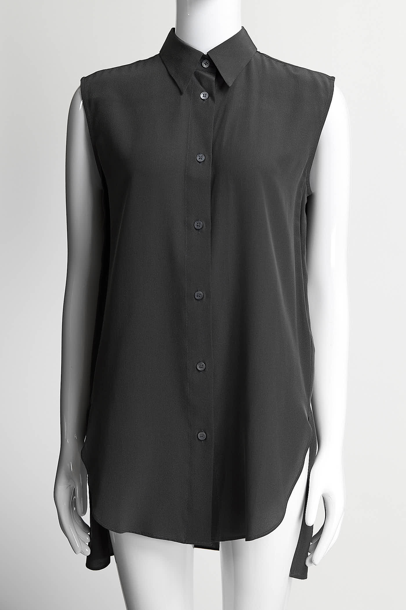 Acne Studios Navy Tricia Sleeveless Shirt 36