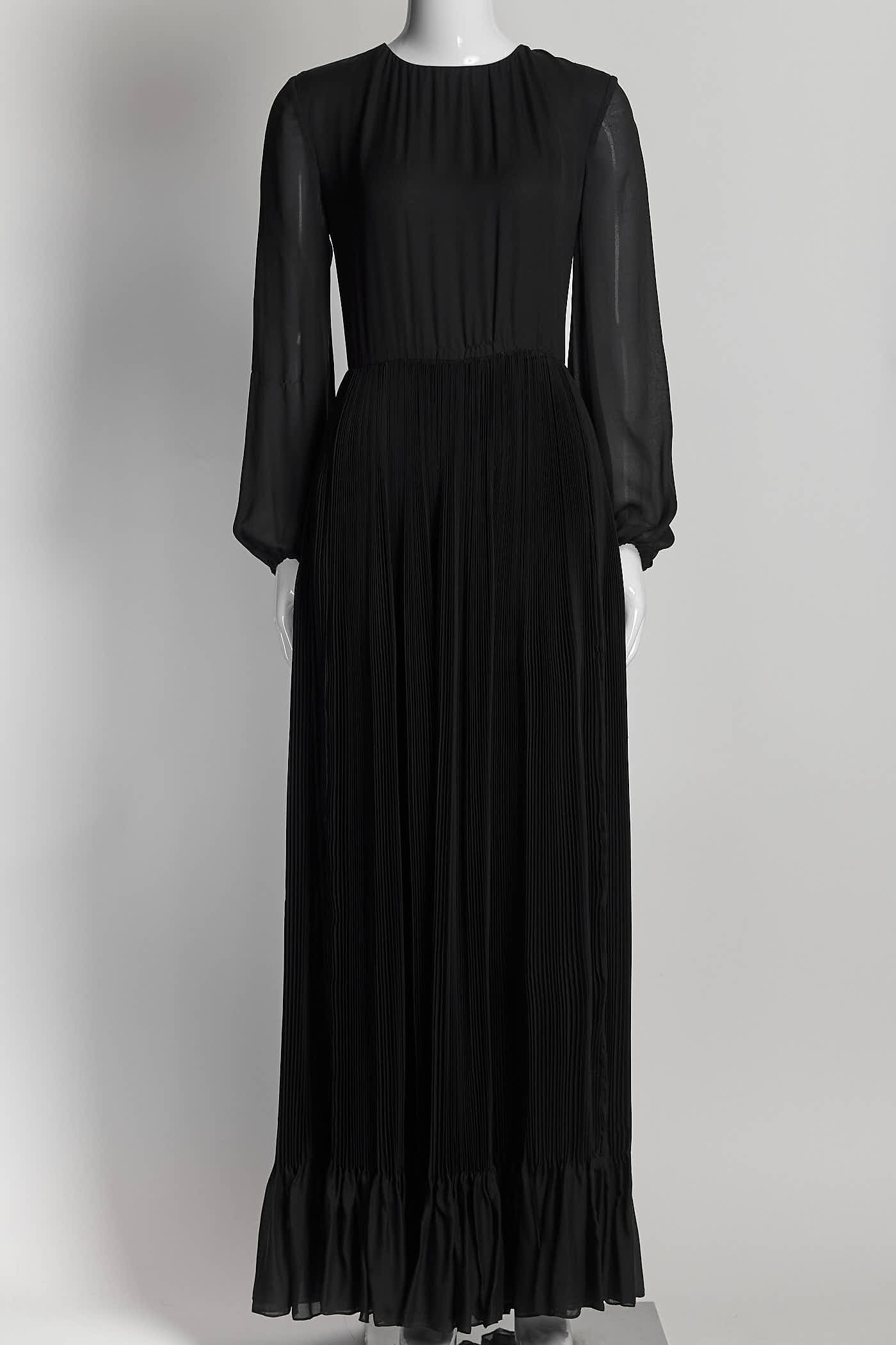 Adam Lippes Black Pleated Dress