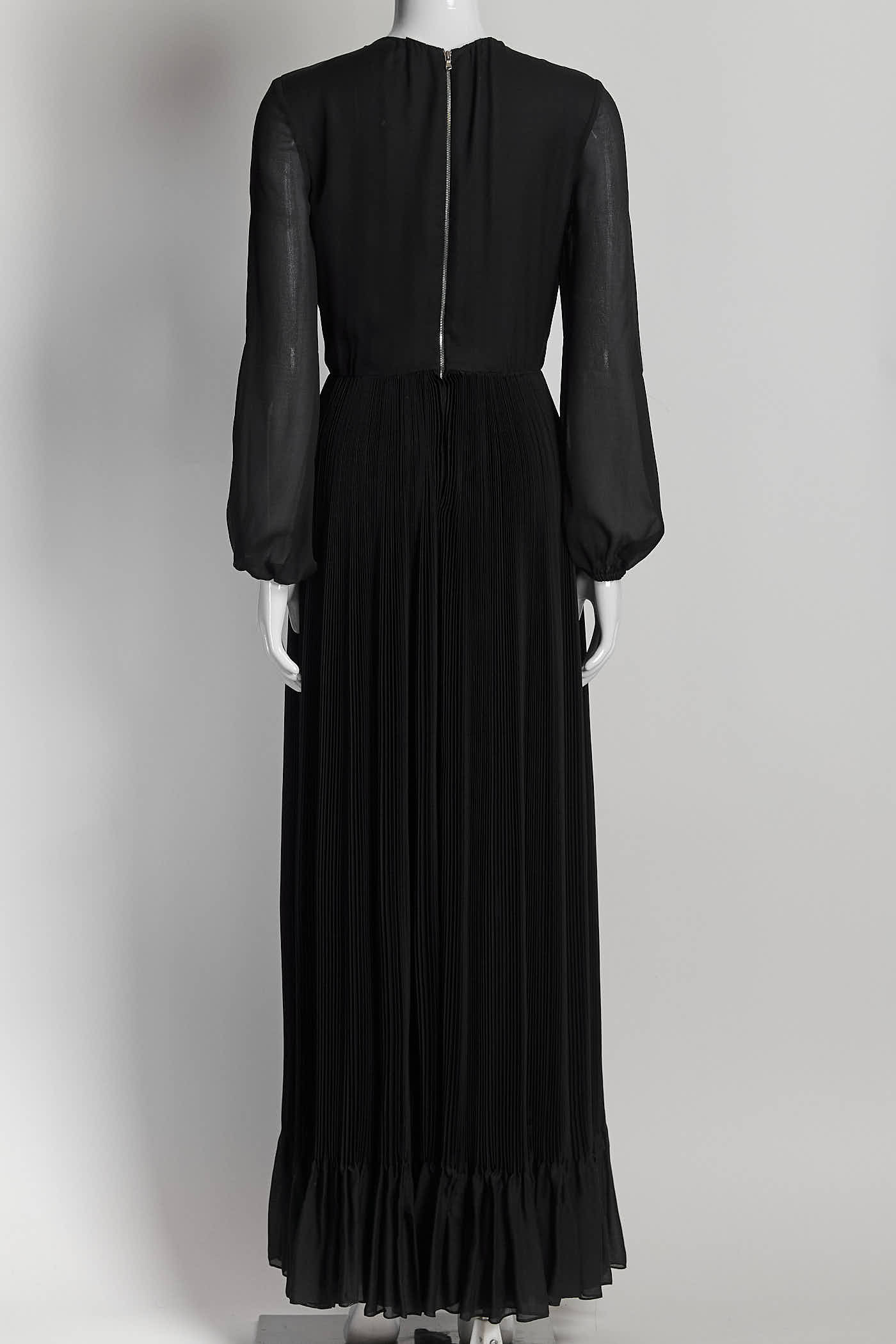 Adam Lippes Black Pleated Dress
