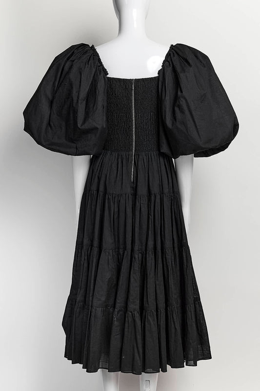 Aje Black Puffer Sleeve Dress 14