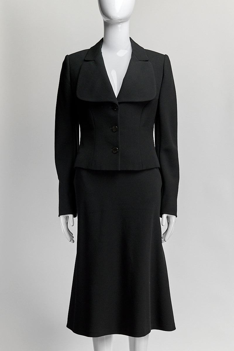 Alaia Black Blazer/Skirt 42/38