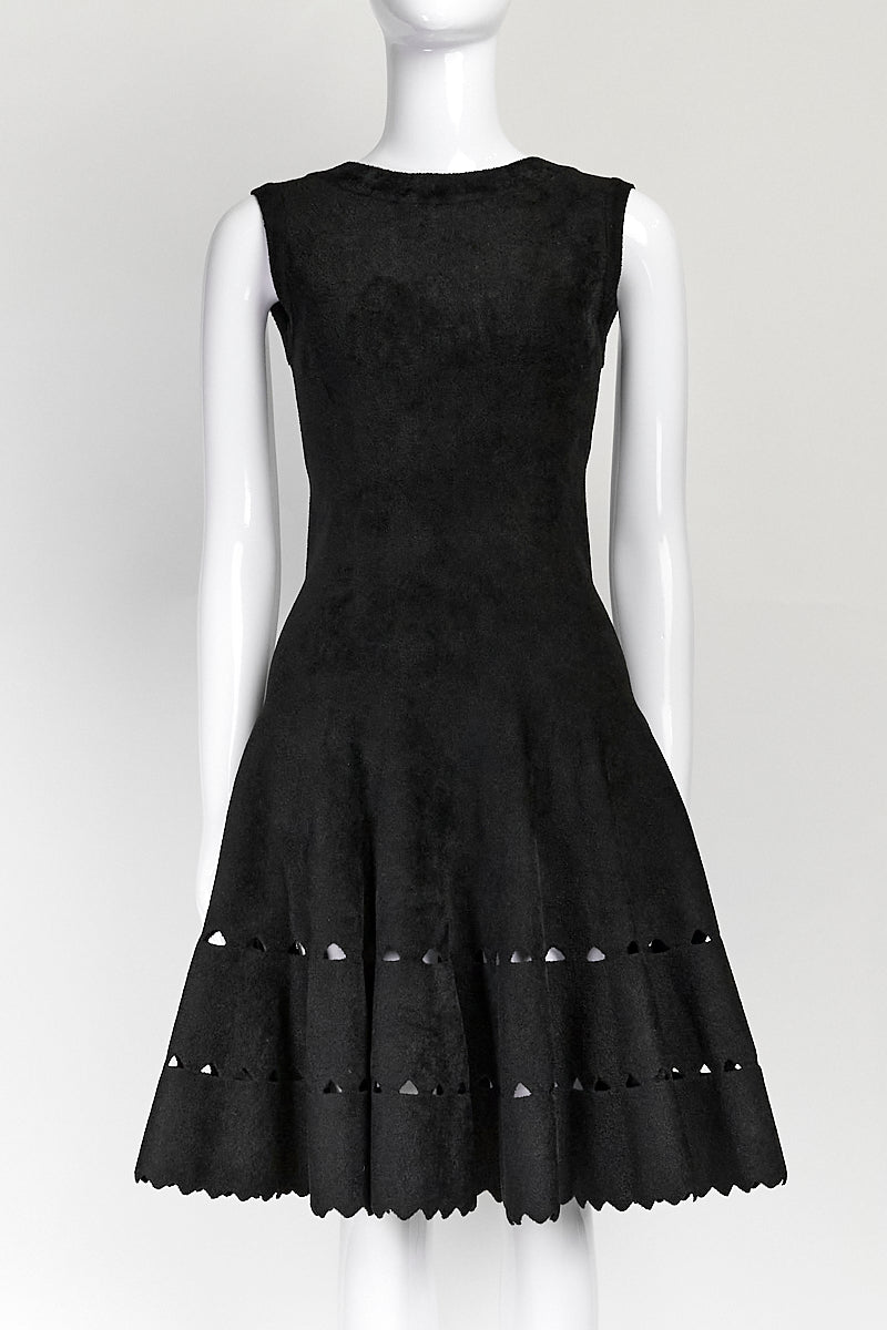 Alaia Black Cut Out Skater Dress IT 38