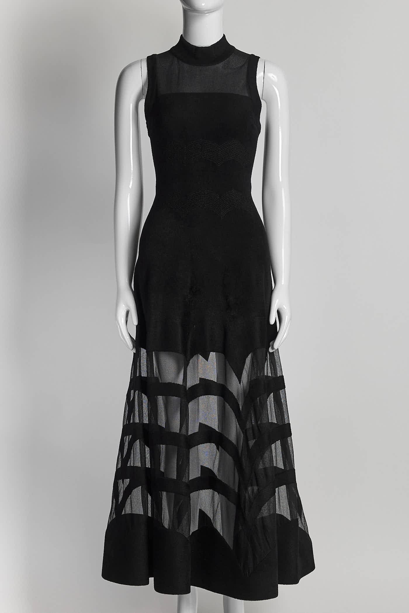 Alaia Black Long Dress 38