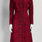 Alaïa Black/Red Kint Patterned Dress 44