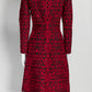 Alaïa Black/Red Kint Patterned Dress 44