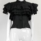 Alaïa Black Ruffled Top FR40