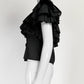 Alaïa Black Ruffled Top FR40