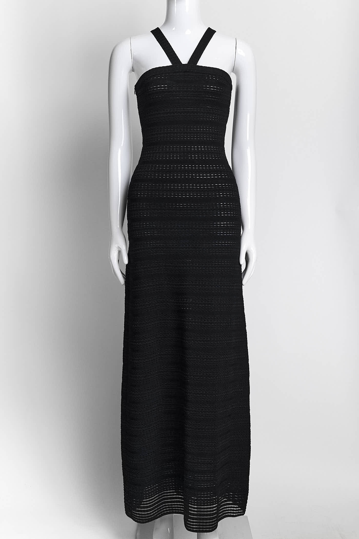Alaia Black Sleeveless Long Dress 36