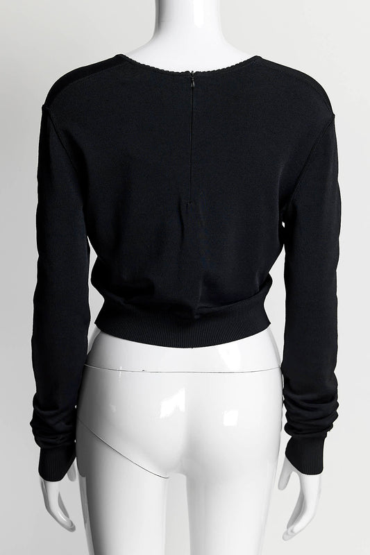 Alaia Black Kint Top M