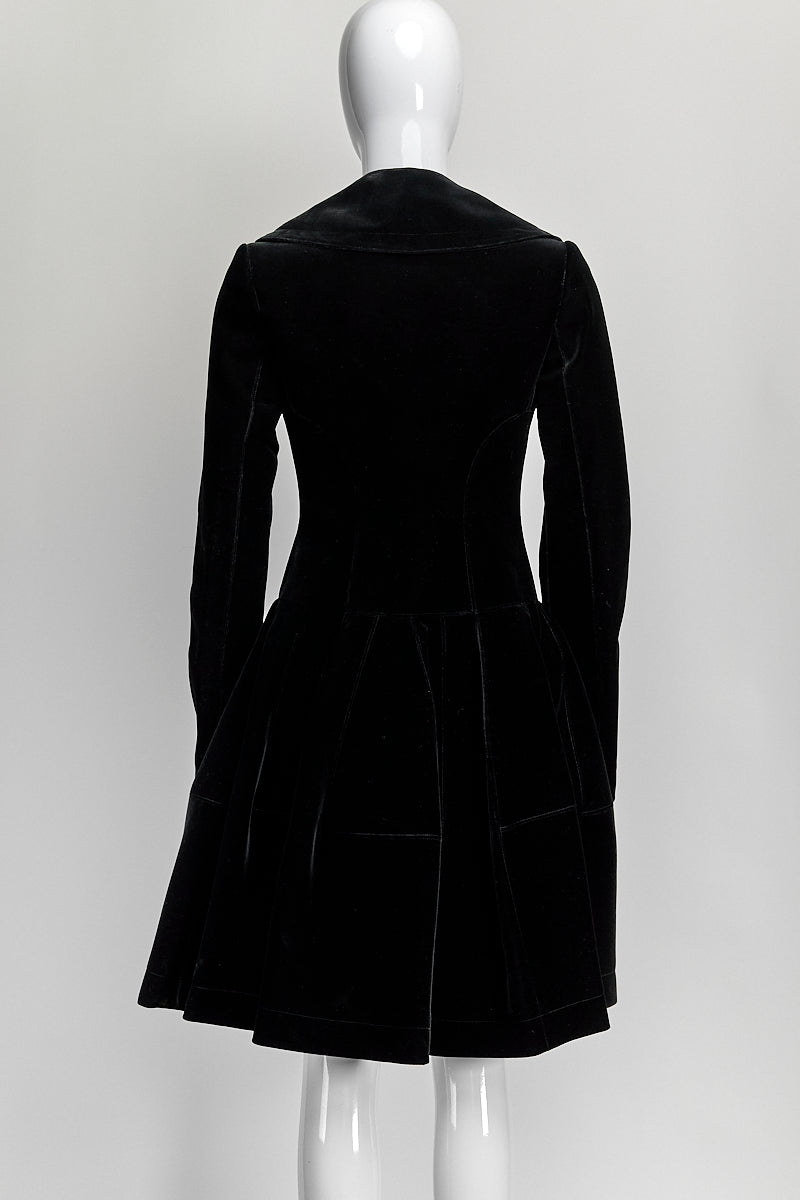 Alaia Black Velvet Coat 38