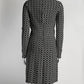 Alaia Black & White Knit Patterned Dress 38