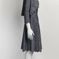 Alaia Blue Patterned Dress with Matching Crop Cardigan S