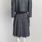 Alaia Blue Patterned Dress with Matching Crop Cardigan S