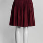 Alaia Burgundy Kint Pleated Skirt 36