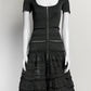 Alaia Dark Grey Ruffled Dress 38