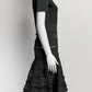 Alaia Dark Grey Ruffled Dress 38