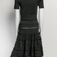 Alaia Dark Grey Ruffled Dress 38